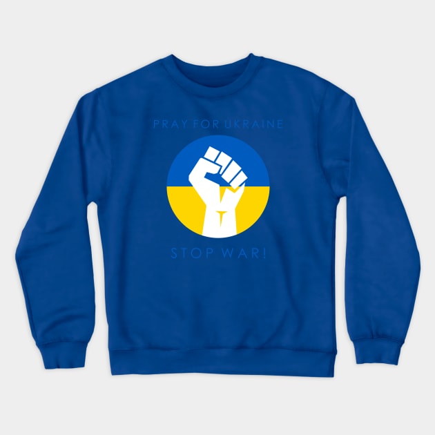 Stand with Ukraine Crewneck Sweatshirt by Happy Art Designs